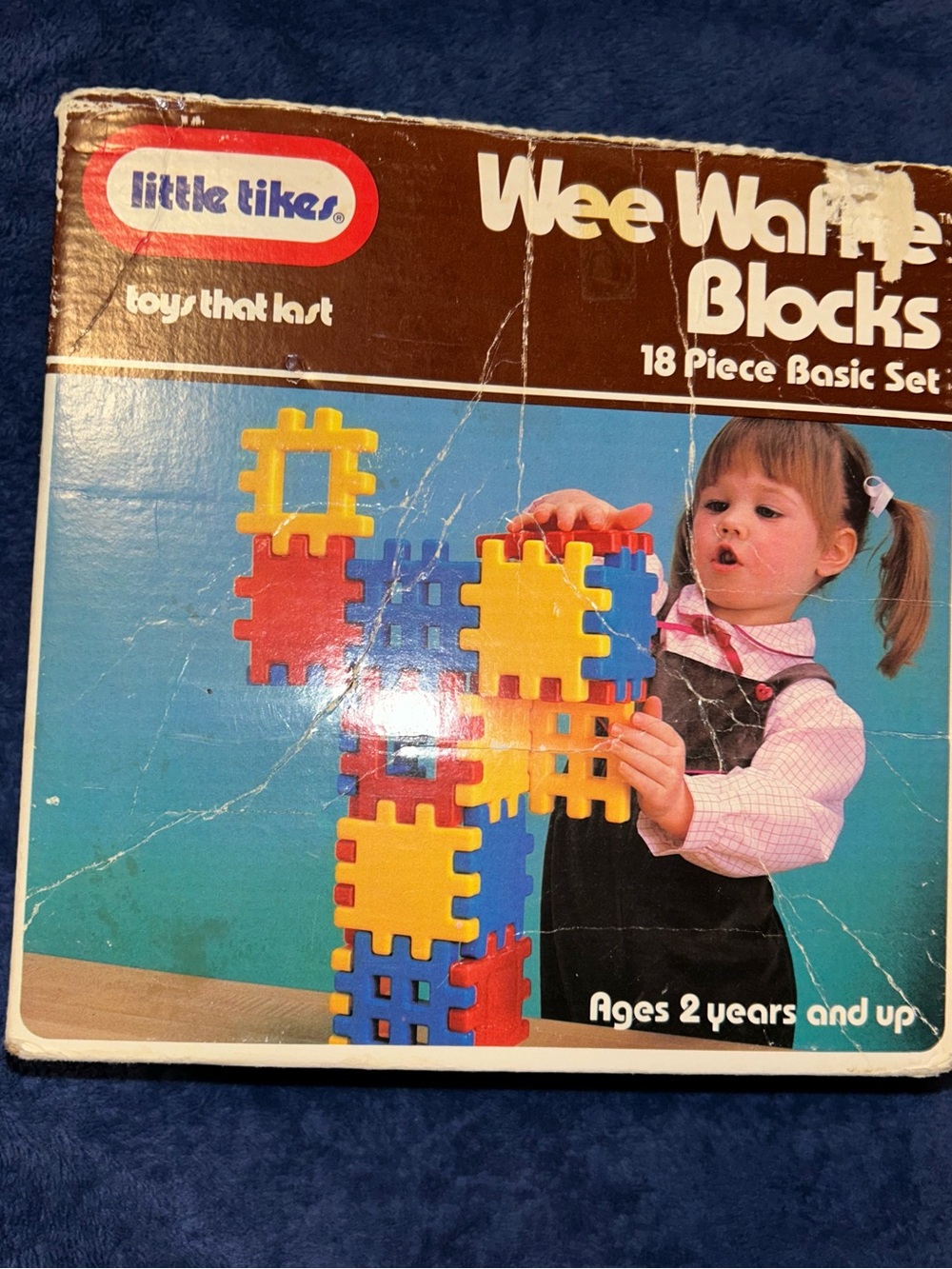 Little Tikes Wee Waffle Blocks, 18 Piece Basic Set, 1984,*Complete*